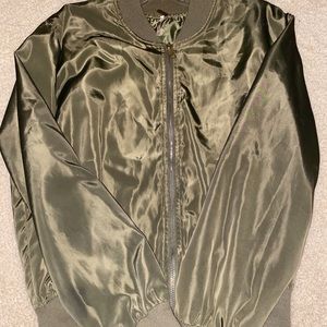 Olive green bomber jacket